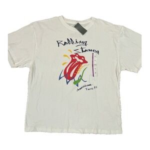Rolling Stones American Tour 81 Graphic T-Shirt White XL